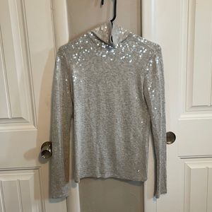Sequin turtle neck